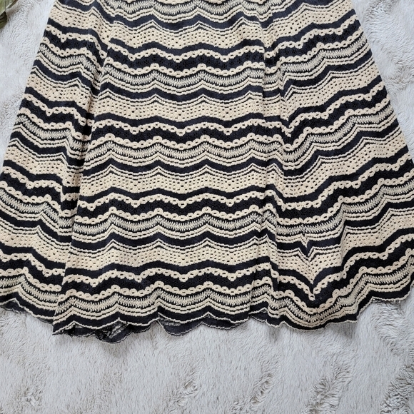 ✨️CL Max Edition Cream Multicolor Scallop Lace Detail A Line Skirt Size S - Picture 5 of 10